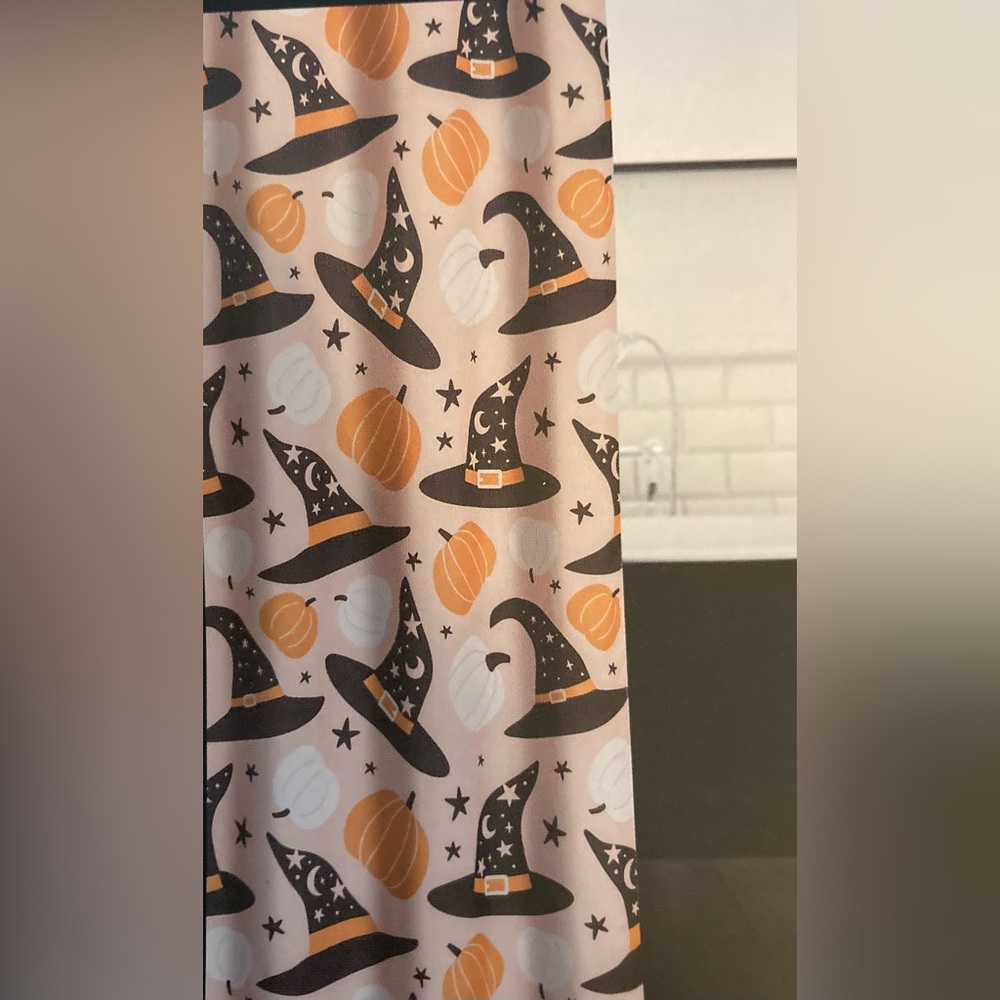 Pink Halloween Shower Curtain Set